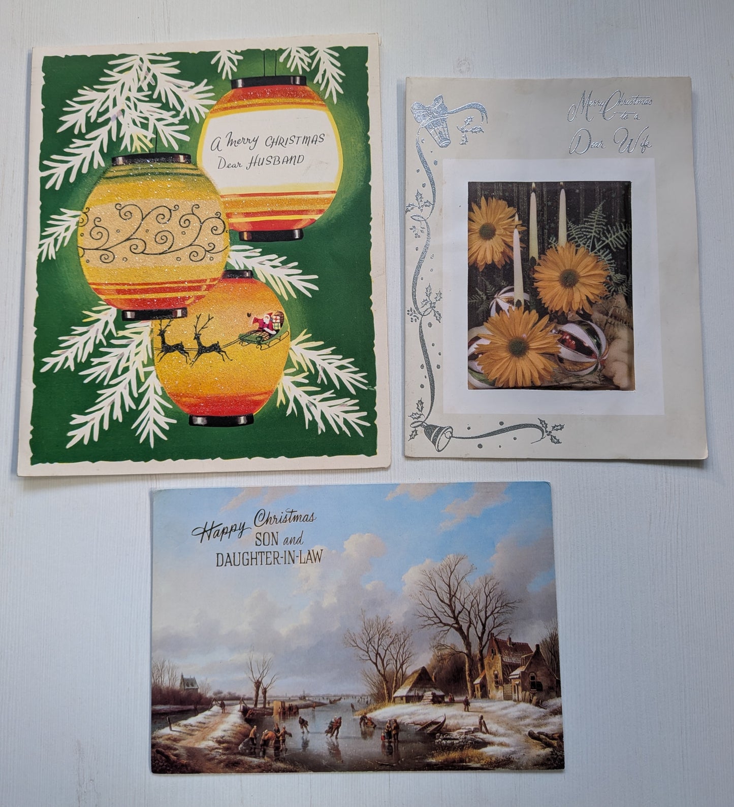 Vintage Retro/Kitsch Christmas Cards Bundle, 10 Cards For Scrapbooking/Crafts #2