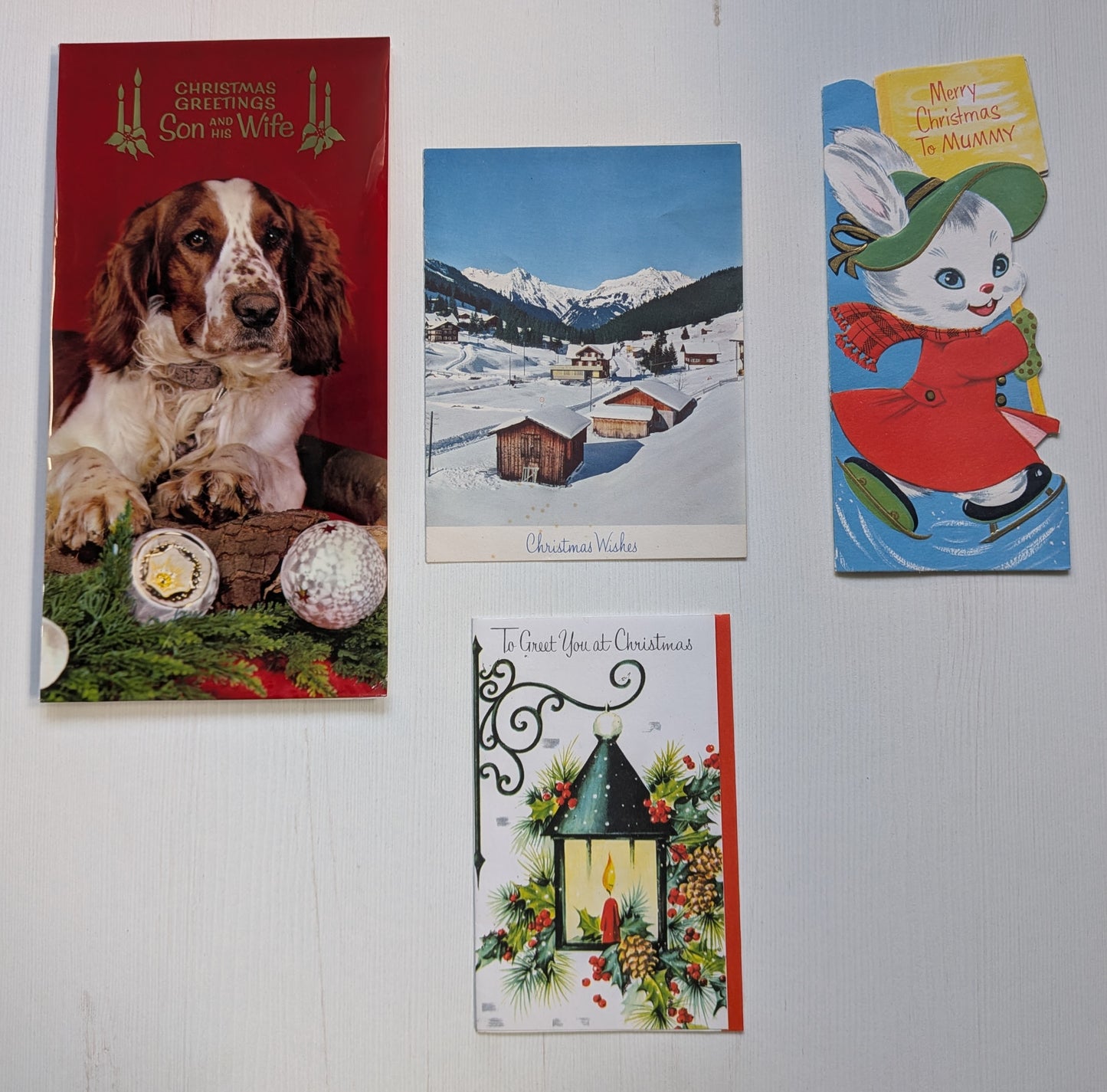 Vintage Retro/Kitsch Christmas Cards Bundle, 10 Cards For Scrapbooking/Crafts #2