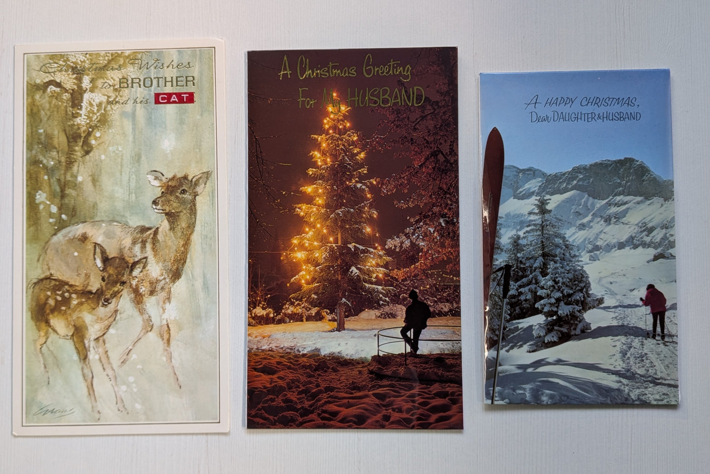 Vintage Retro/Kitsch Christmas Cards Bundle, 10 Cards For Scrapbooking/Crafts #2