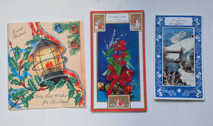 Vintage Retro/Kitsch Christmas Cards Bundle, 10 Cards For Scrapbooking/Crafts #3