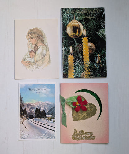 Vintage Retro/Kitsch Christmas Cards Bundle, 10 Cards For Scrapbooking/Crafts #3