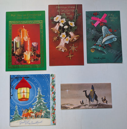 Vintage Retro/Kitsch Christmas Cards Bundle, 10 Cards For Scrapbooking/Crafts #4
