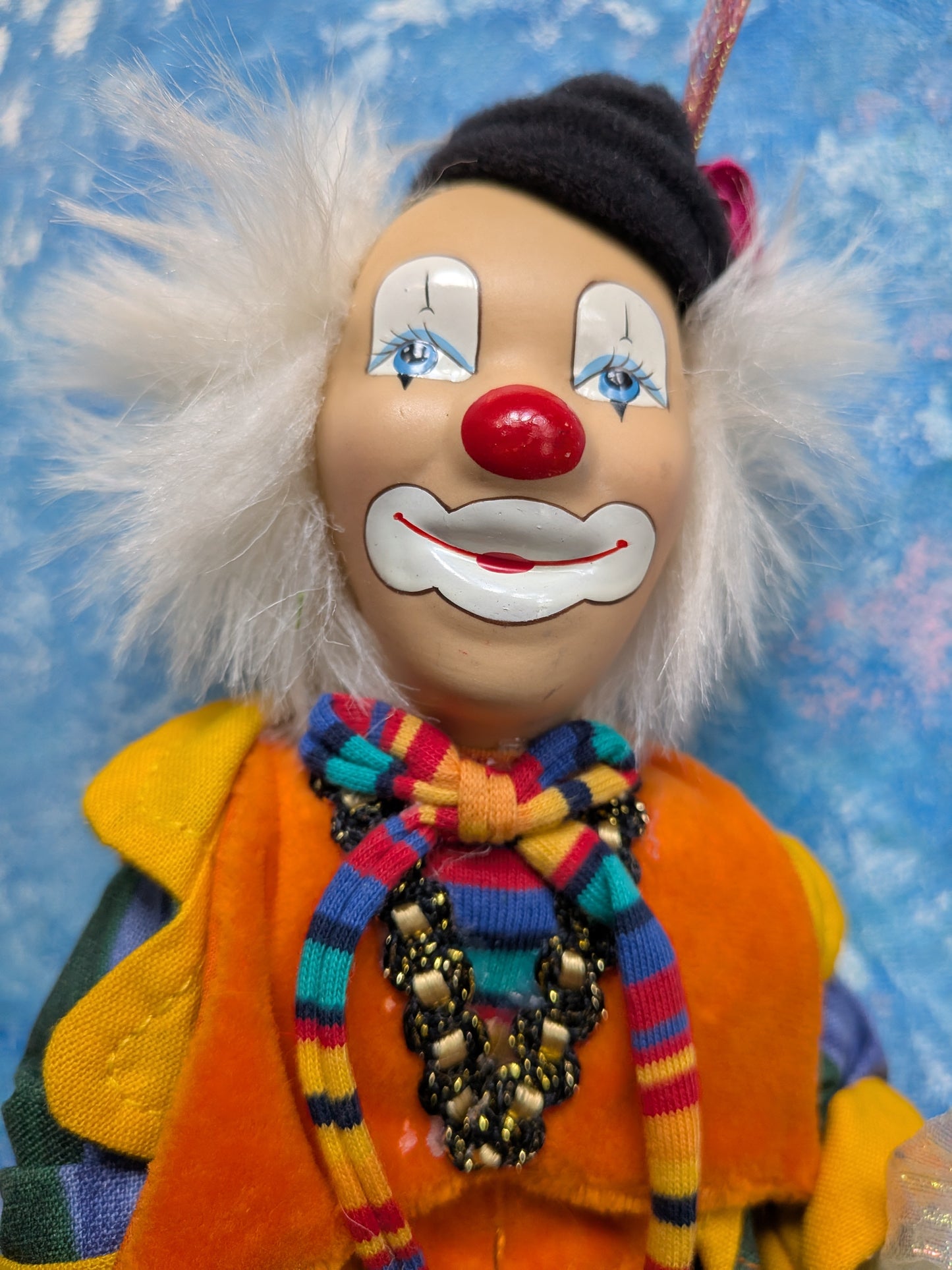 Vintage Kasma Collection Porcelain 10" Clown Doll