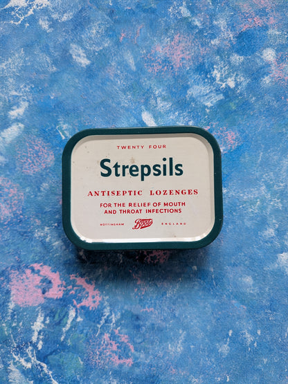Vintage Boots Strepsils Antiseptic Lozenges Tin (Empty) - 1960s Approx