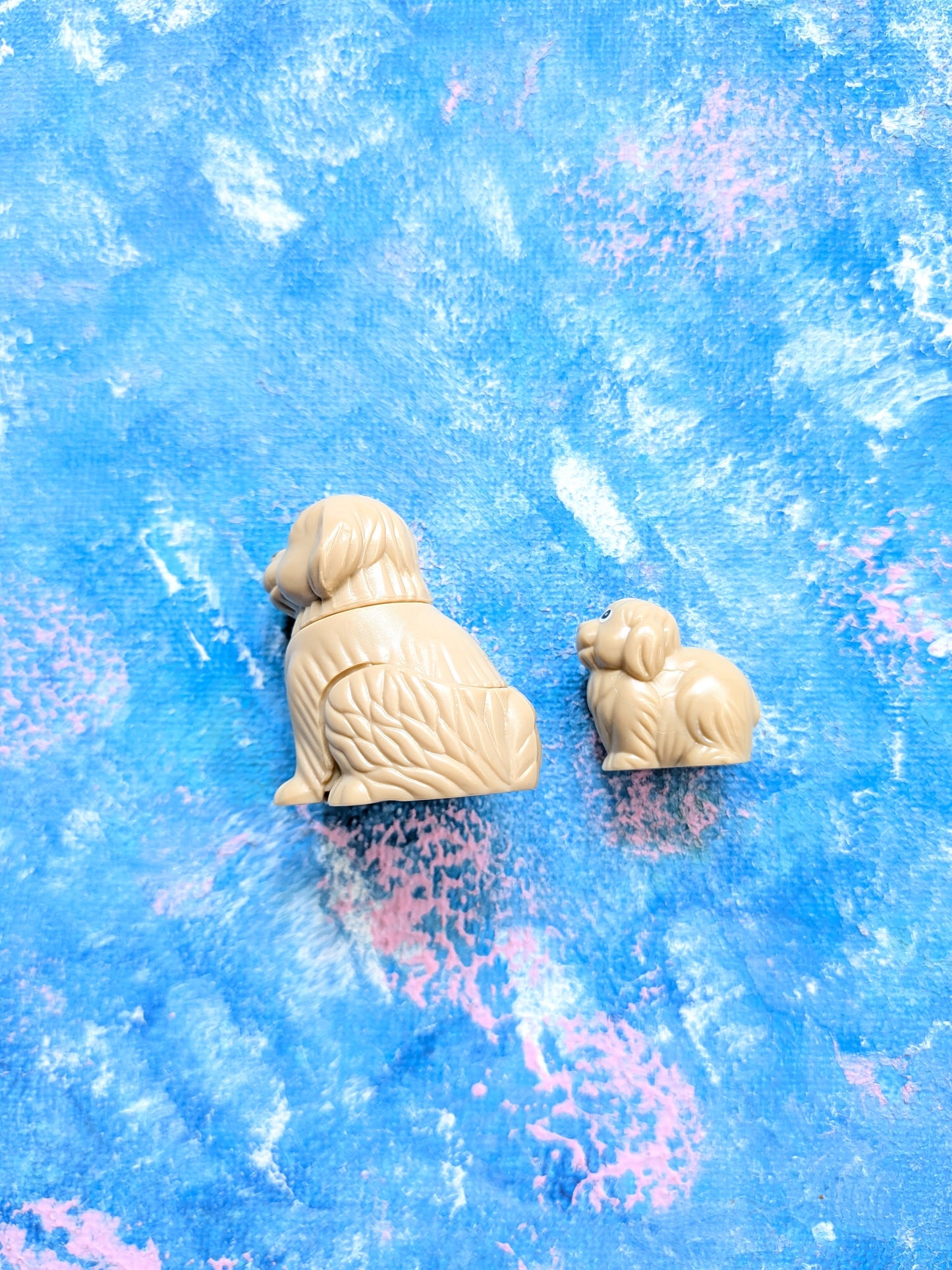 Vintage Kinder Surprise Pets With Babies Dog and Puppy Figures - 1990s