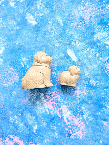 Vintage Kinder Surprise Pets With Babies Dog and Puppy Figures - 1990s