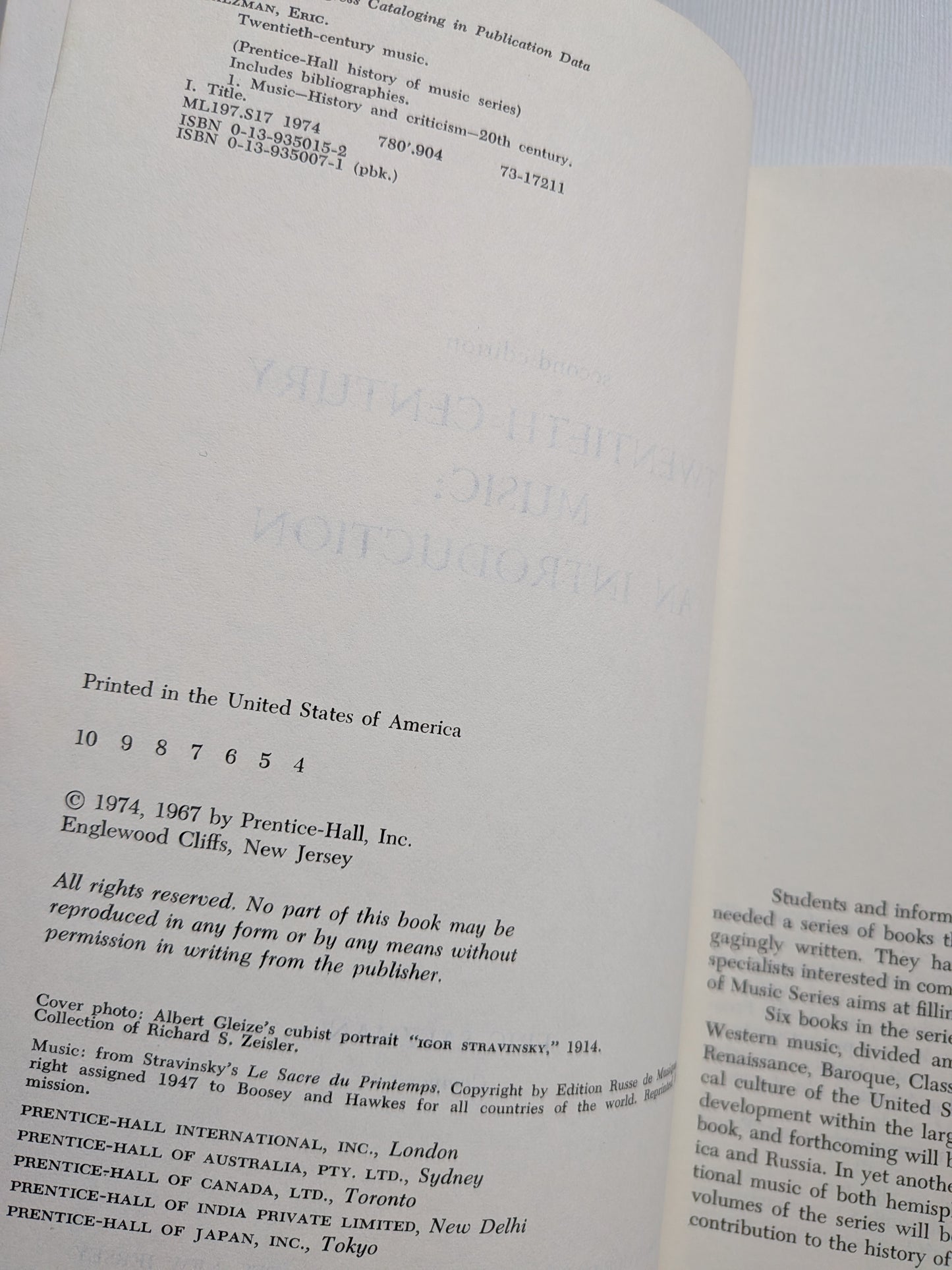 Twentieth-Century Music: An Introduction by Eric Salzman - 2nd Edition - 1974