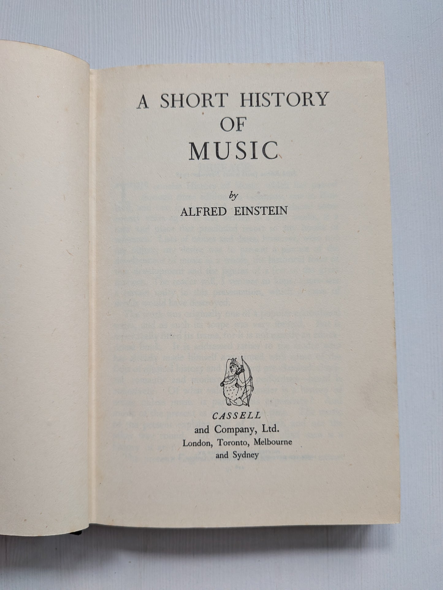 A Short History of Music by Alfred Einstein - 1948 - Cassell