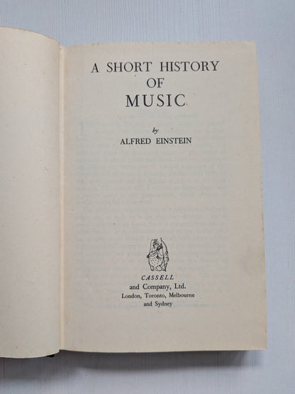 A Short History of Music by Alfred Einstein - 1948 - Cassell