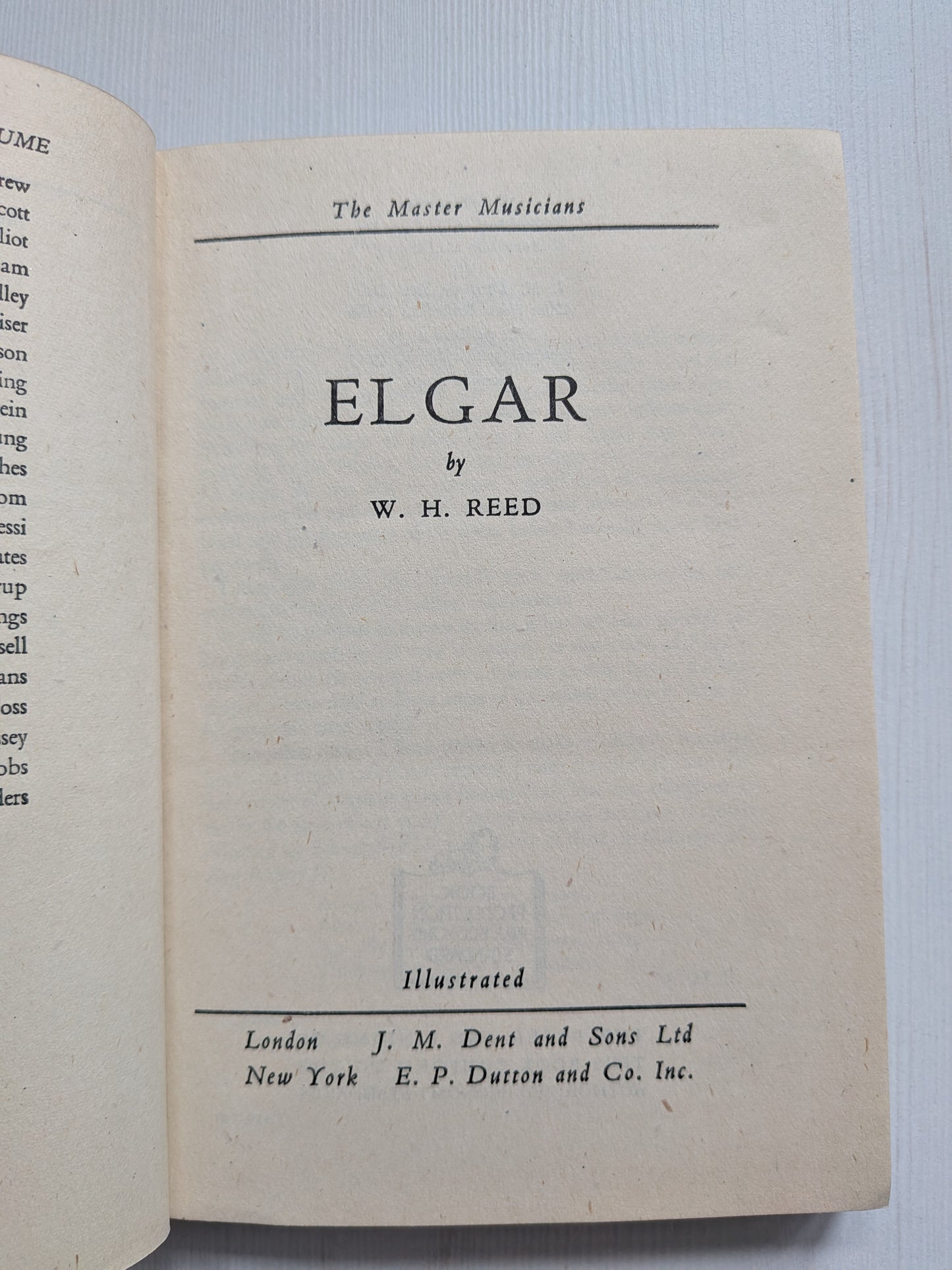 Elgar by W. H. Reed - 1949 - J. M. Dent & Sons