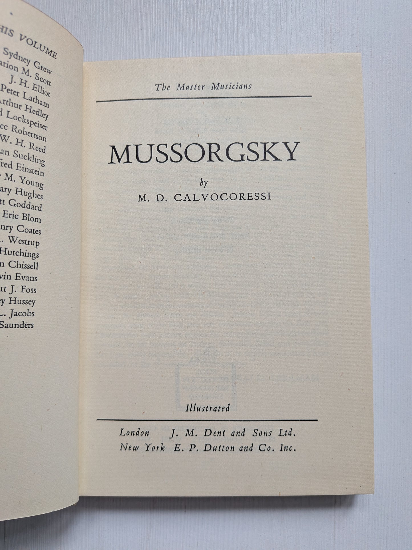 Mussorgsky by M. D. Calvocoressi - 1946 - J. M. Dent & Sons