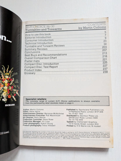Hi-Fi Choice No. 30: Turntables and Tonearms - 1983 - Felden Productions