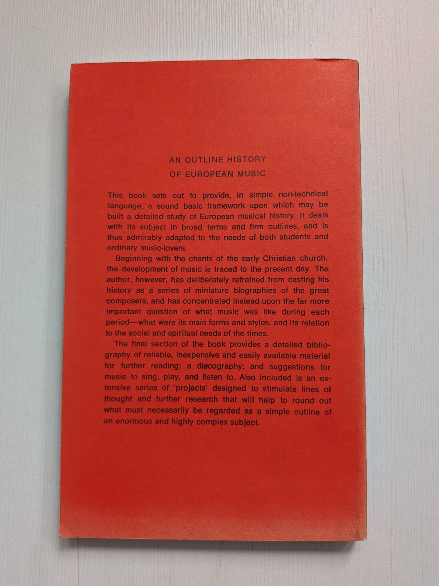 An Outline History of European Music by Michael Hurd - 1968 - Novello
