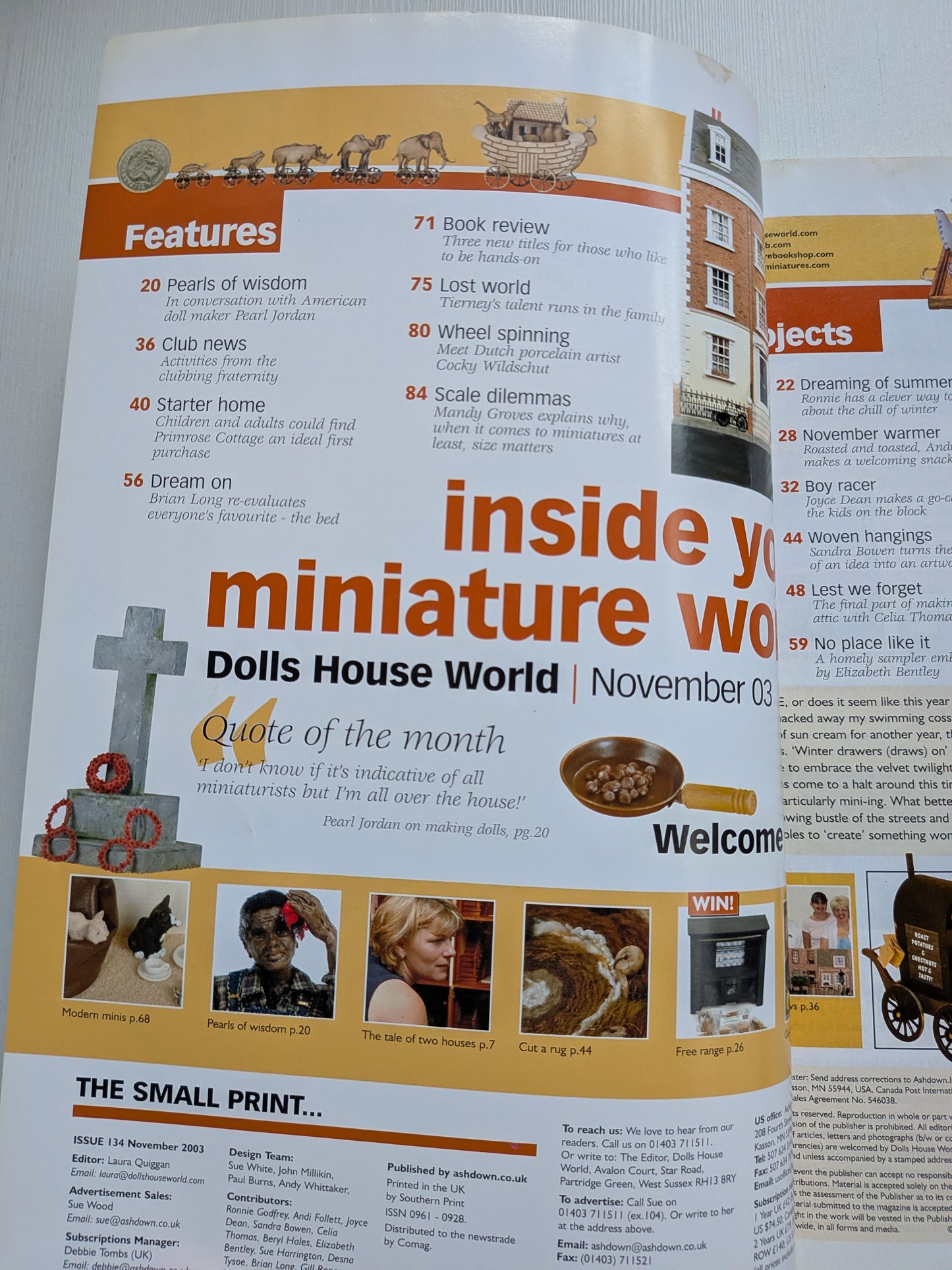 Dolls House World Magazine Issue 134 - November 2003