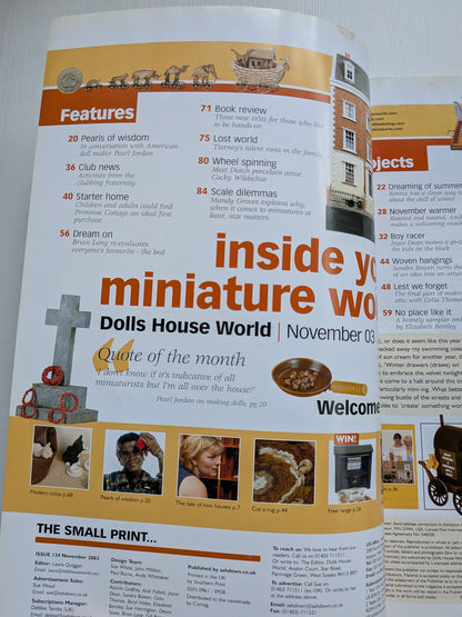 Dolls House World Magazine Issue 134 - November 2003
