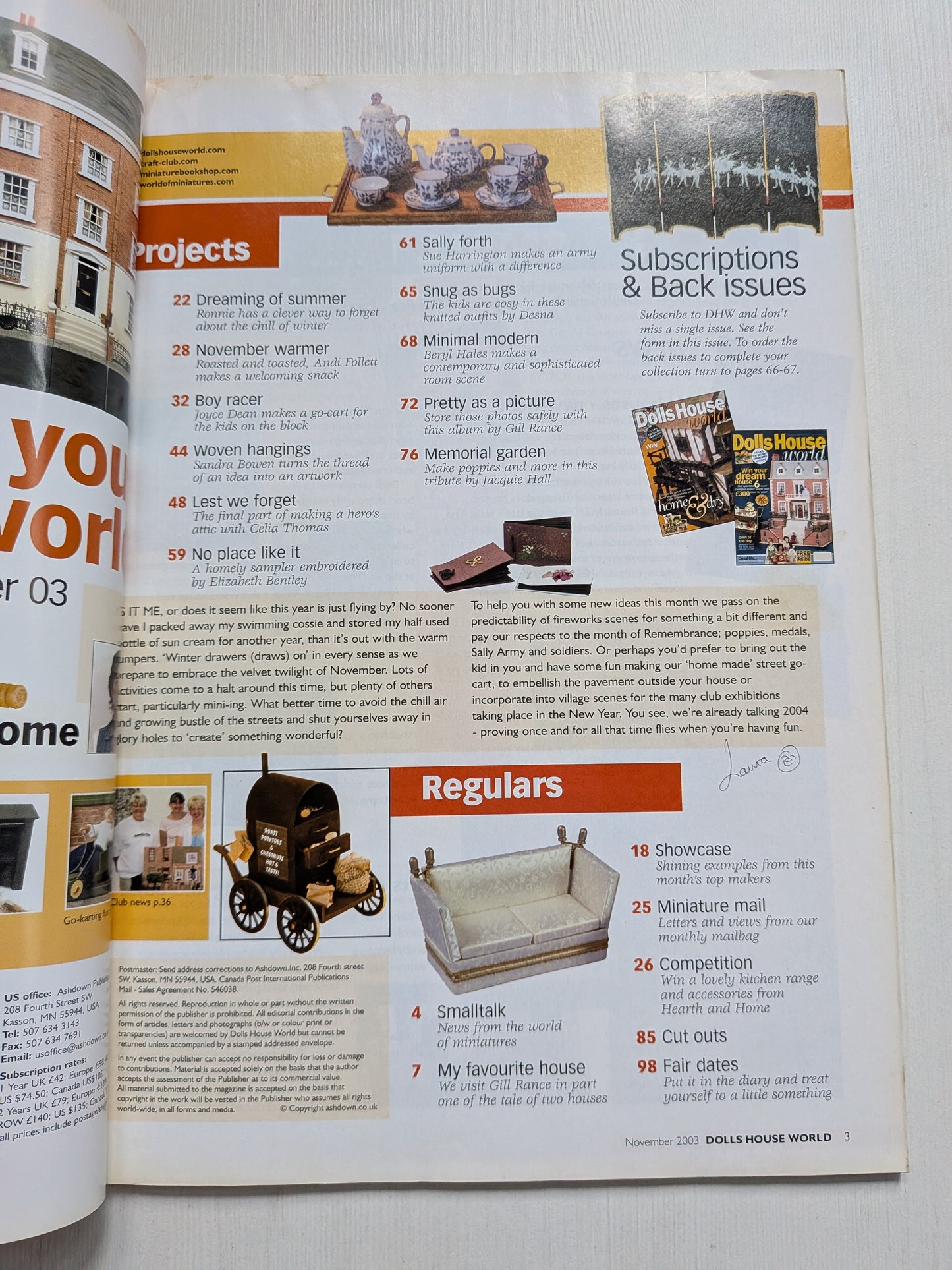 Dolls House World Magazine Issue 134 - November 2003