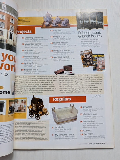 Dolls House World Magazine Issue 134 - November 2003