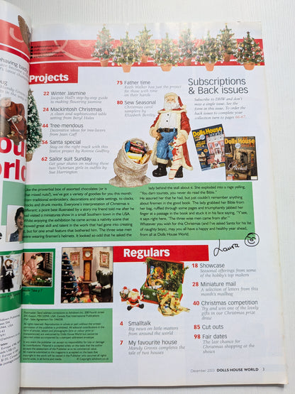 Dolls House World Magazine Issue 135 - December 2003 - Christmas Issue