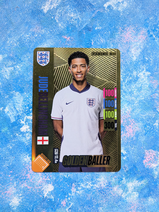 Jude Bellingham Golden Baller #1 Card - Panini England Adrenalyn XL 2024 Tournament Edition