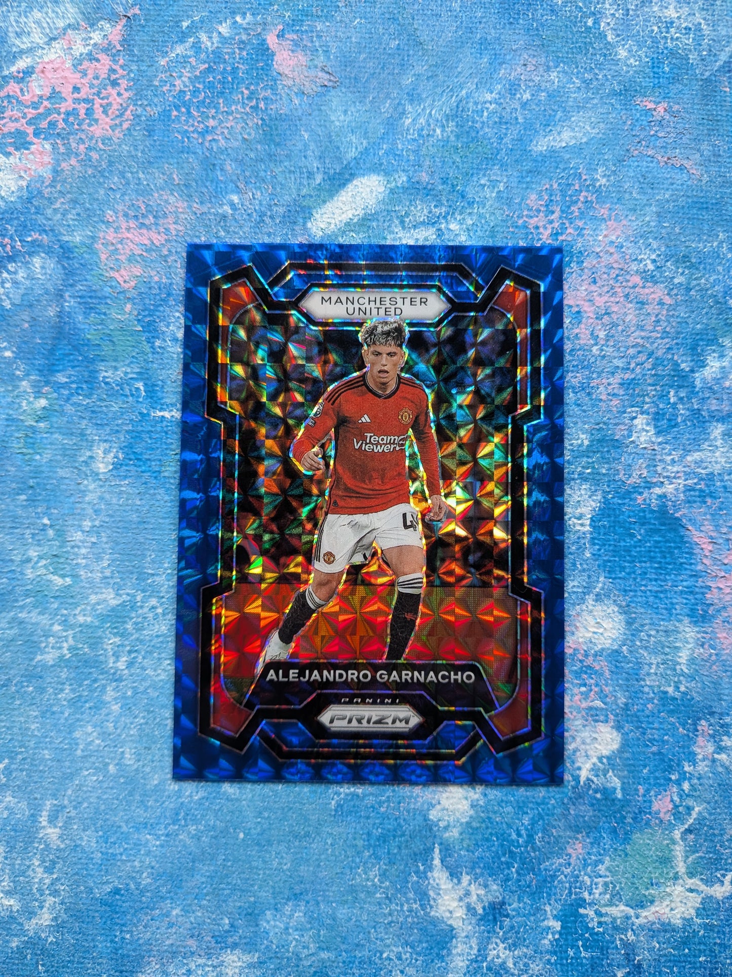 Alejandro Garnacho Prizm Card No. 50 - 2023-24 Panini Premier League Soccer