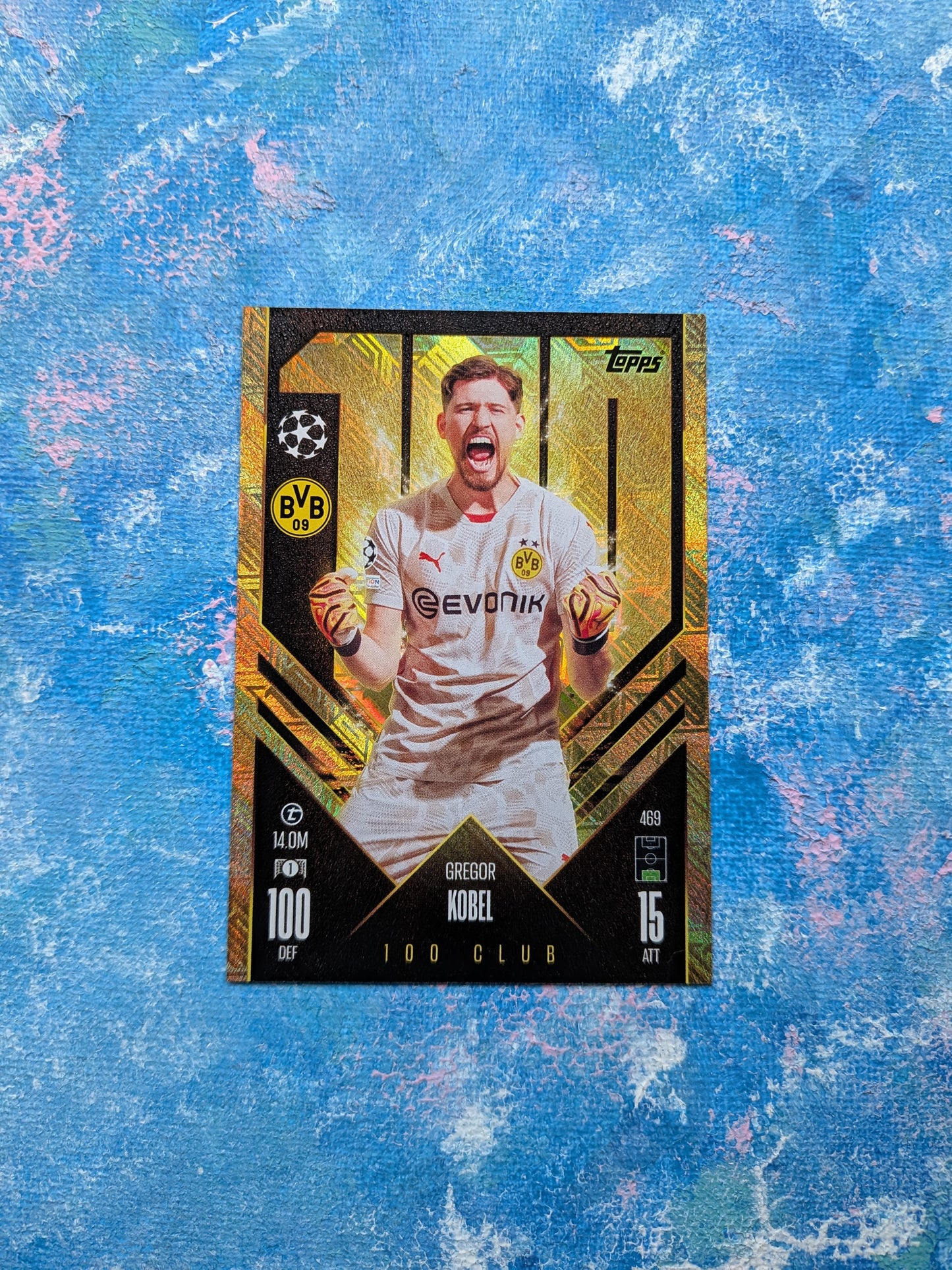 Gregor Kobel 100 Club Card #469 - Topps Match Attax UEFA Champions League 2024/25