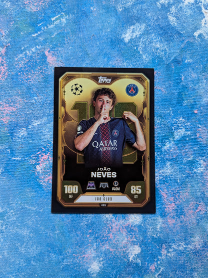 João Neves 100 Club Card #465 - Topps Match Attax 2025/2026 Collection
