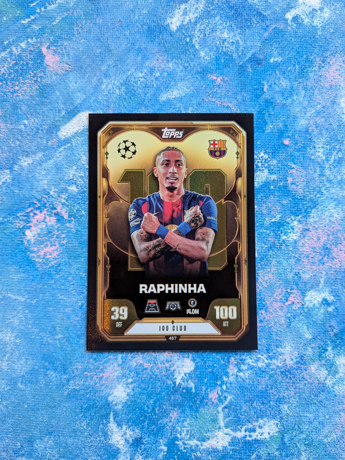 Raphinha 100 Club Card - Topps Match Attax 2025/2026 Collection