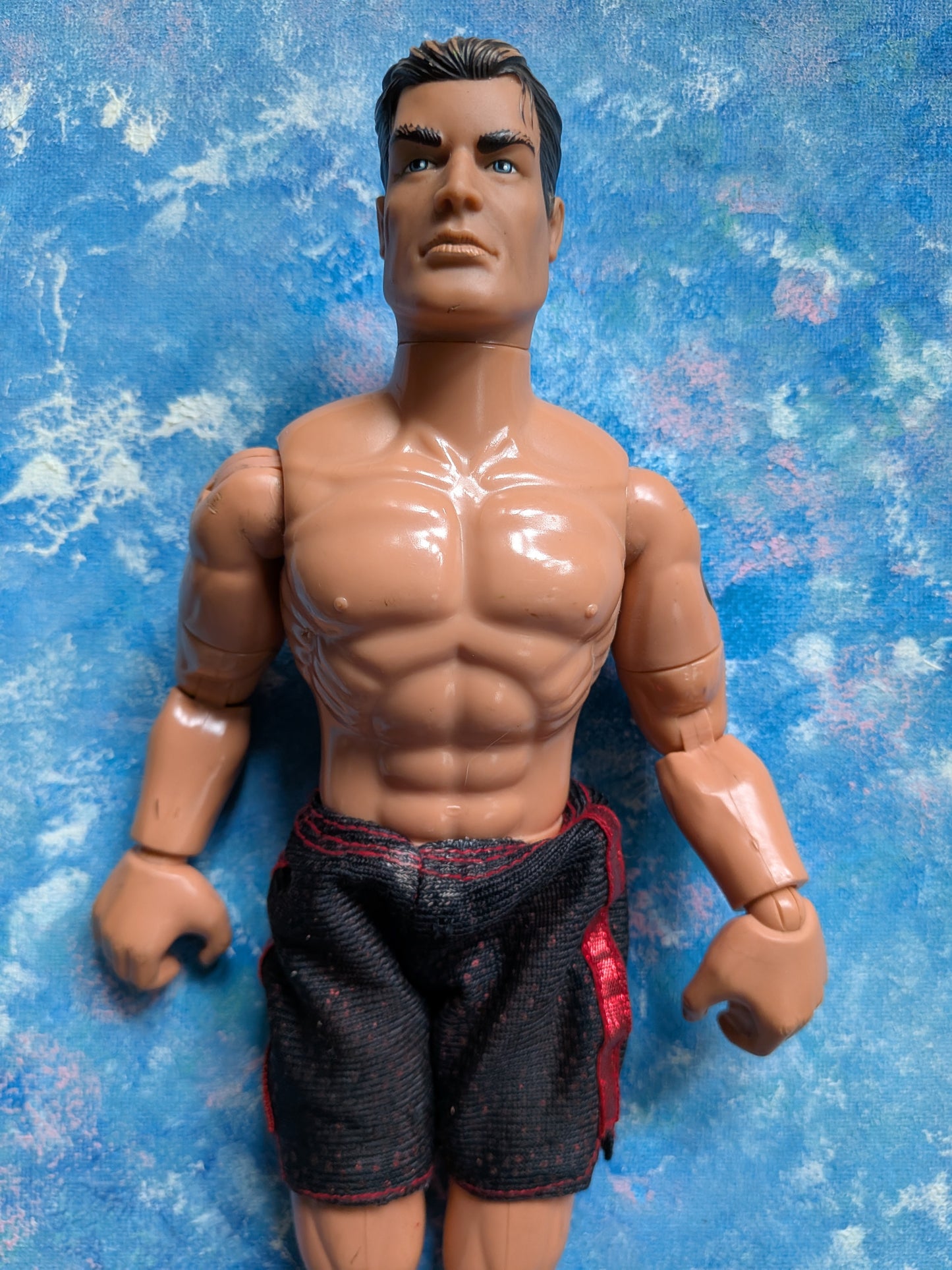 Vintage Action Man in Black/Red Shorts - 1996 - Hasbro