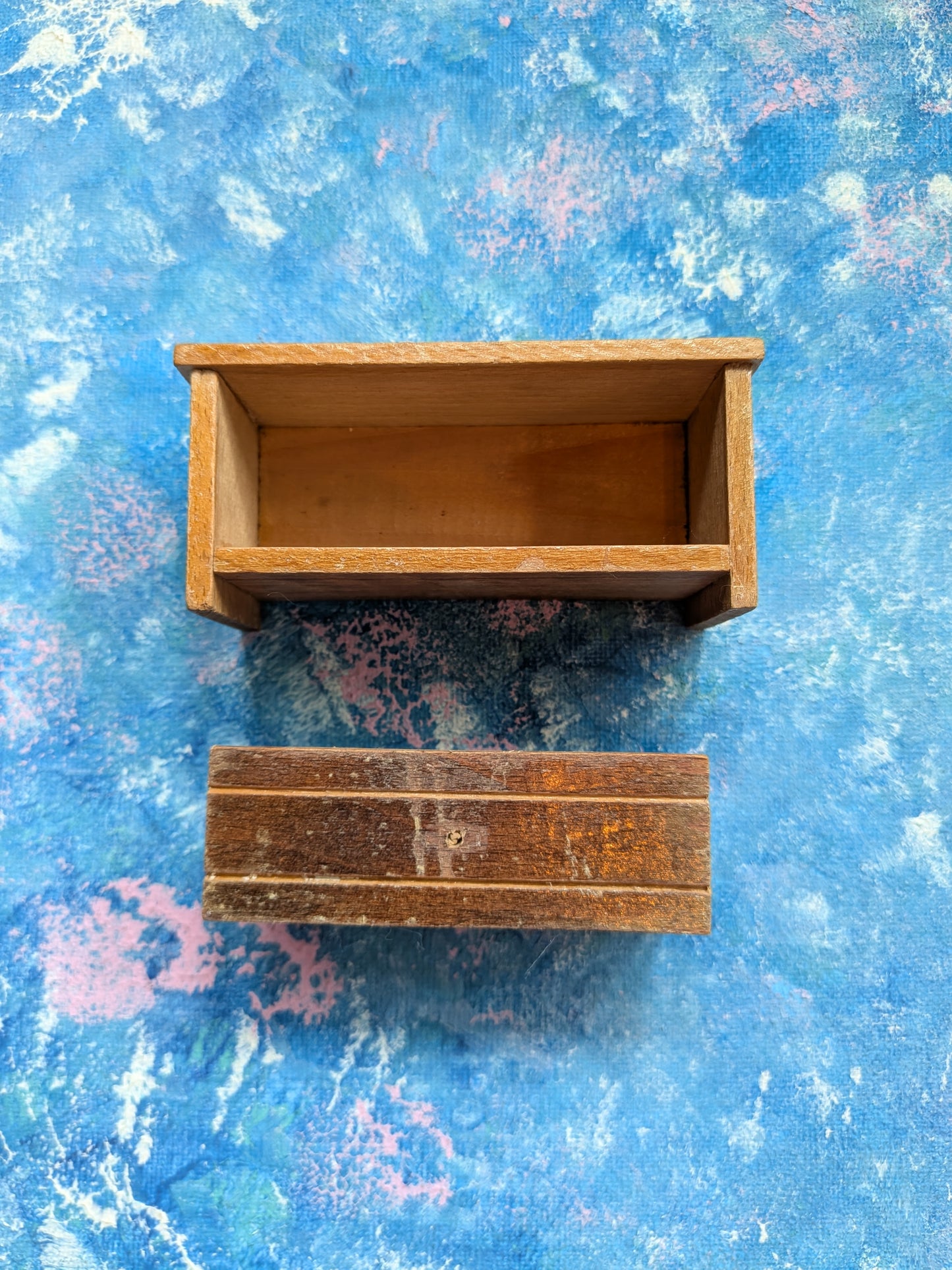 Vintage Dolls House Wooden Chest of Drawers