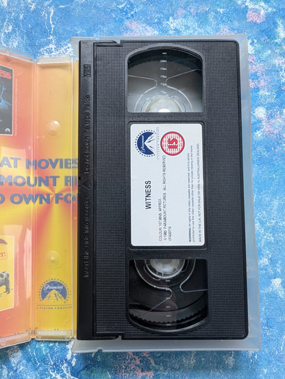 Witness VHS Tape - Harrison Ford 1985 Movie - Paramount