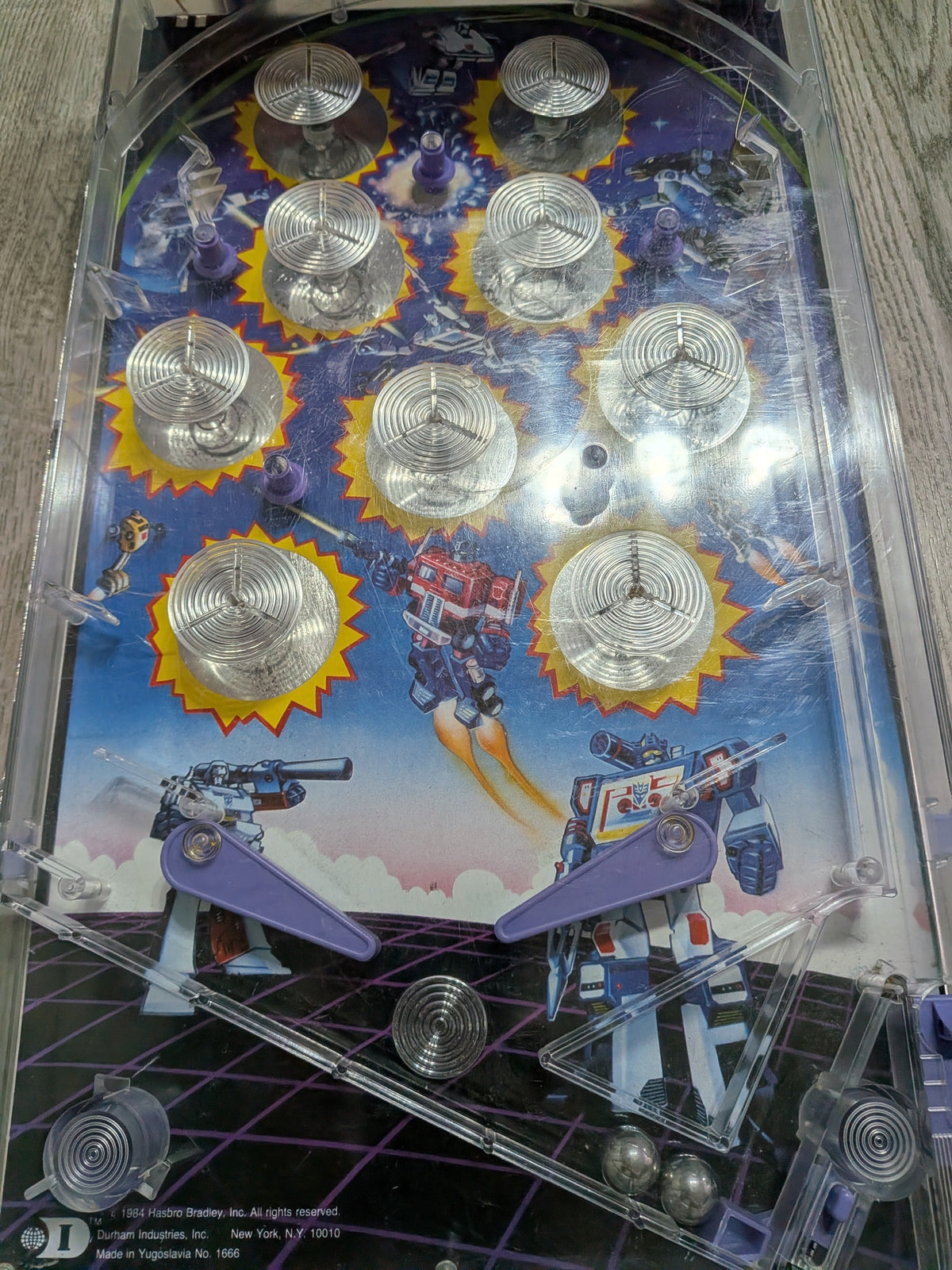 Vintage Transformers G1 Tabletop Pinball Machine Game - 1984 - Hasbro - Tested/Working