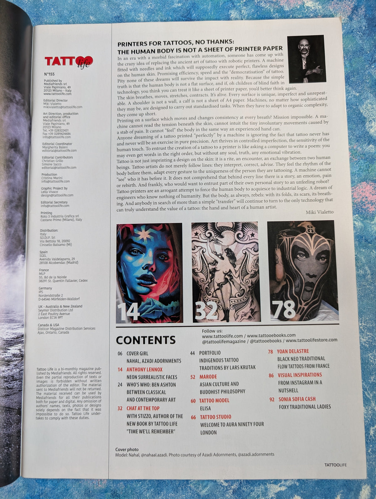 Tattoo Life Magazine No. 155 - Nahal Cover