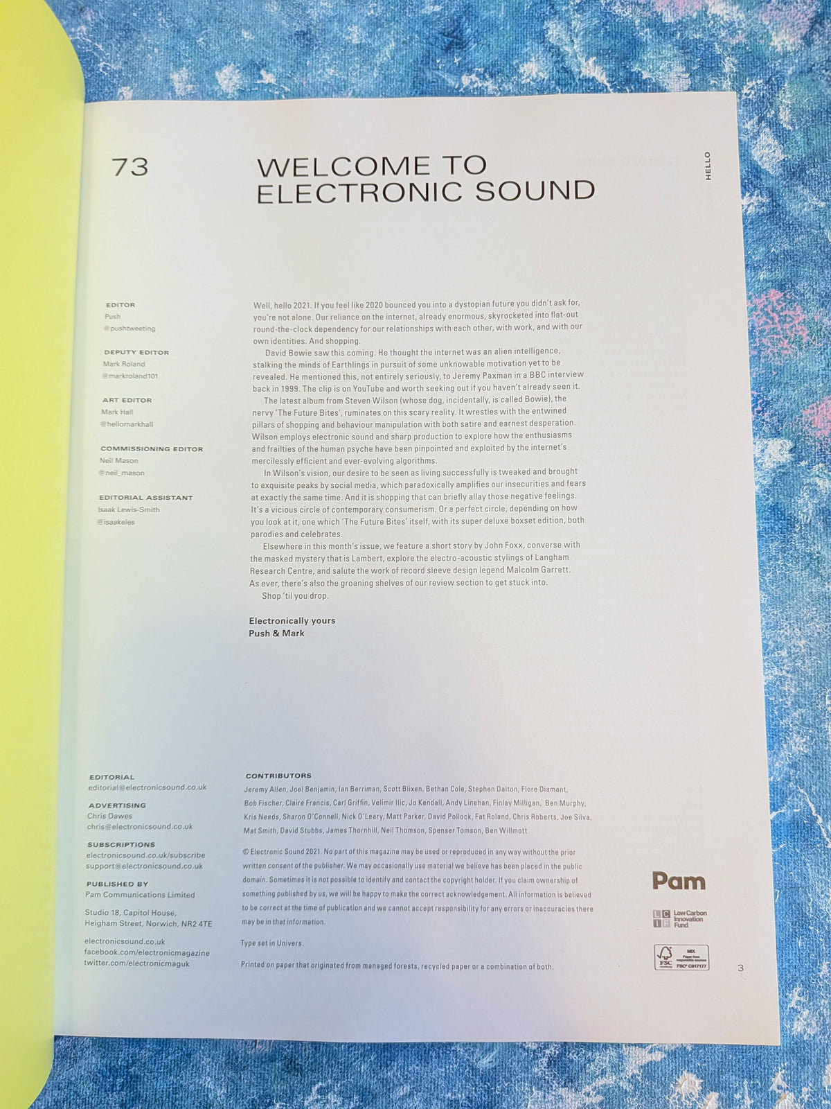 Electronic Sound Magazine Issue 73 - Steven Wilson Cover Story