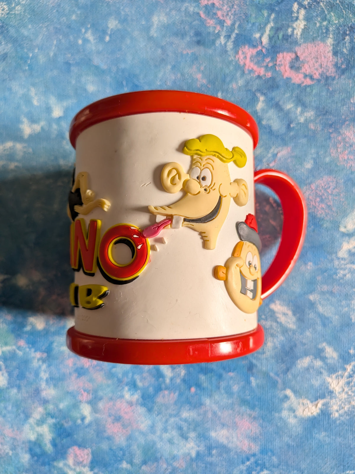 Vintage The Beano Club Dennis and Gnasher Plastic Mug - 2001 - DC Thomson & Co