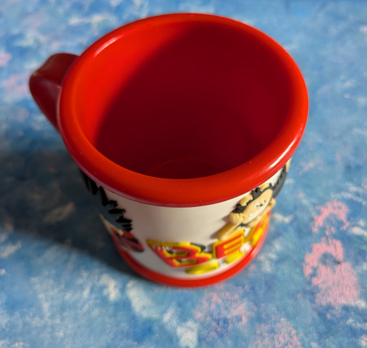 Vintage The Beano Club Dennis and Gnasher Plastic Mug - 2001 - DC Thomson & Co