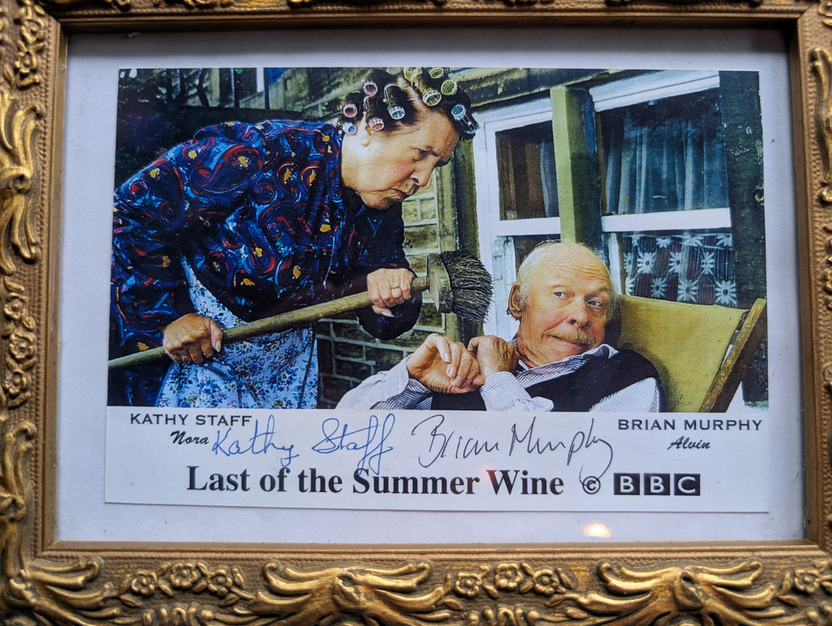 Vintage Last of The Summer Wine Kathy Staff/Brian Murphy Autographed Photo in Frame