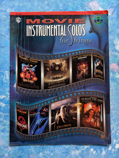 Movie Instrumental Solos for Strings: Level 2-3 Violin Music Book - Warner Bros