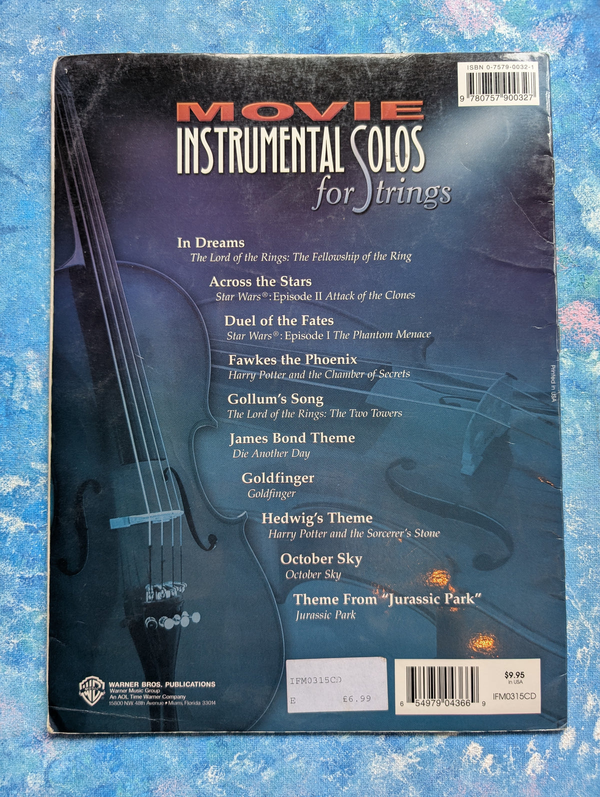 Movie Instrumental Solos for Strings: Level 2-3 Violin Music Book - Warner Bros