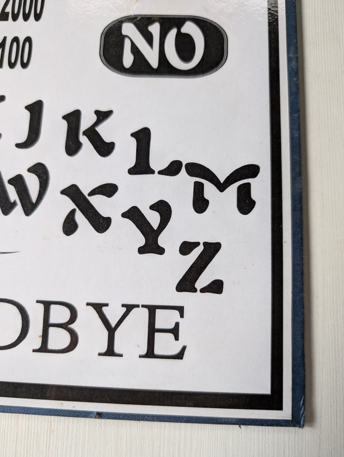 Vintage Card/Plastic Ouija Board Sign - 16" x 11.25"