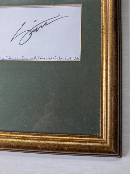 Vintage Enrique Iglesias Autograph and Photo in Frame - 2003 - See Details