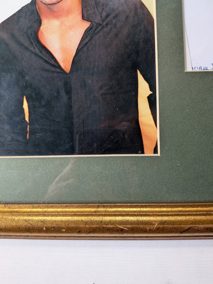 Vintage Enrique Iglesias Autograph and Photo in Frame - 2003 - See Details