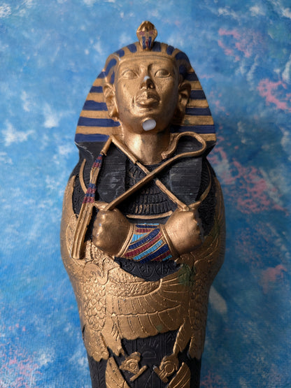 Vintage Ancient Egyptian-Style Tutankhamun Sarcophagus Trinket Box