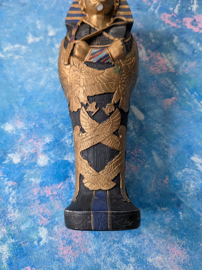Vintage Ancient Egyptian-Style Tutankhamun Sarcophagus Trinket Box