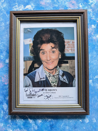 Eastenders June Brown Dot Cotton Autographed Photo in Frame