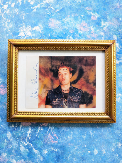 Vintage Ade Edmondson Vyvyan The Young Ones Autographed Photo in Frame
