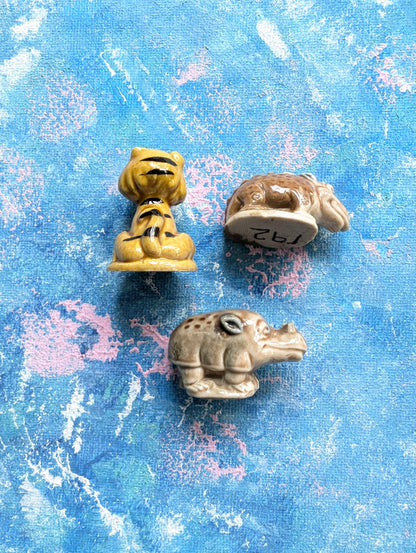 Vintage 1960's Wade Whimsies The Flintstones x3 Small Figurines Bundle