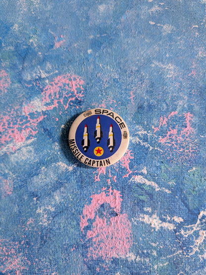 Vintage Space Missile Captain Badge - 1960s Approx