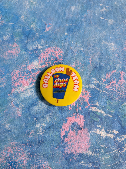 Vintage KP Choc Dips Balloon Team Badge