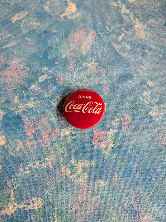 Vintage Coca-Cola "Drink Coca-Cola" Slogan Badge