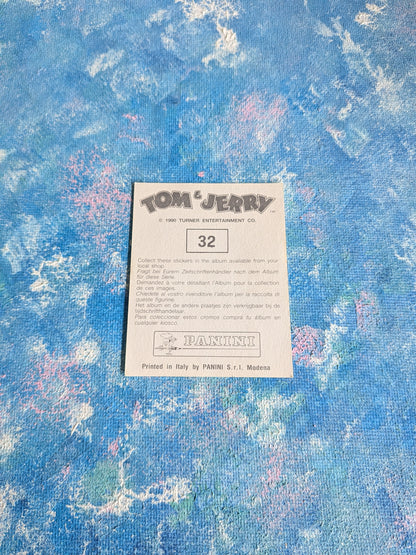 Vintage Tom and Jerry Sticker #32 - 1990 - Turner Entertainment Co/Panini